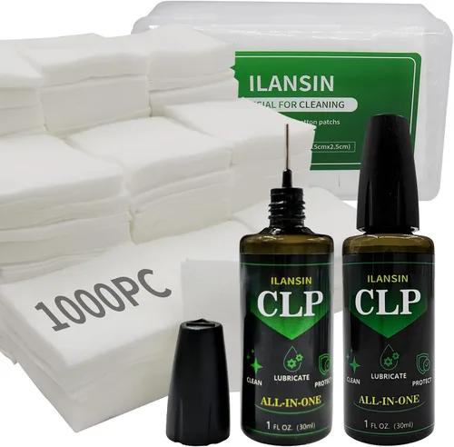 Vista 6 de Cotton Gun Cleaning Patches + Needle Odorless CLP Oil，Lint Free Gun Cleaning Cloth,Wipes for Pro Shot Pistol/All Caliber of Firearms Gun Cleaning