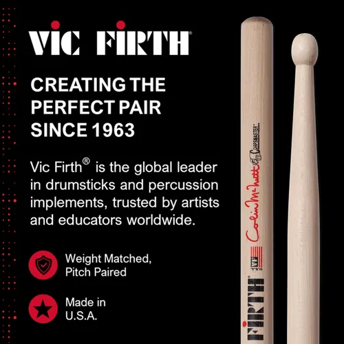 Vista 17 de Baquetas Vic Firth SCM Corpsmaster Signature - Baquetas Colin McNutt