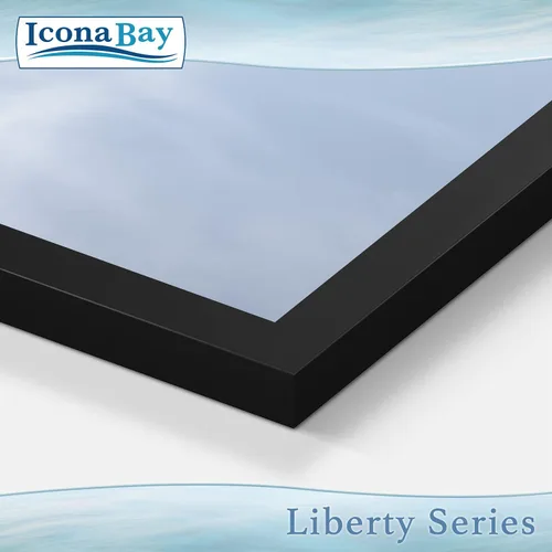 Vista 2 de Icona Bay Marco negro de 12 x 18 pulgadas, marco compuesto de madera resistente (no plástico PS), marcos de estilo moderno, colección Liberty