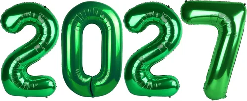 Vista 27 de Globos con números de 40 pulgadas, color negro, para decoraciones