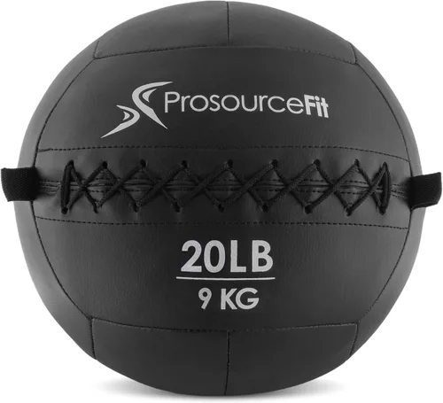 Vista 9 de ProsourceFit Bolas medicinales blandas, bolas de pared y ejercicios dinámicos de cuerpo completo, pesos codificados por colores: 6, 10, 14, 20 Lb.
