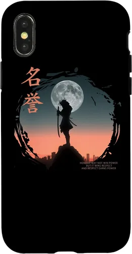 Vista 5 de Futuristic Ghost Samurai in Japanese Retro Cyberpunk Warrior Case for iPhone 17