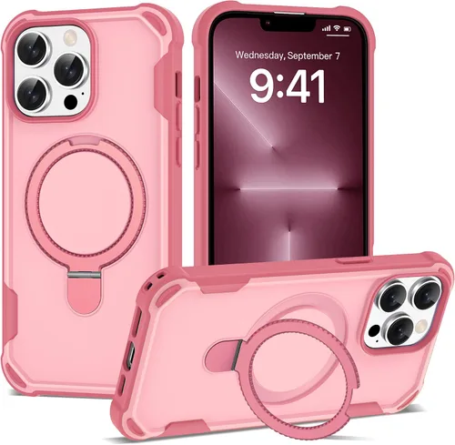 Vista 26 de Funda compatible con iPhone 12 y 12 Pro de 6.1 pulgadas con soporte de anillo magnético [protección militar contra caídas] [compatible con MagSafe]