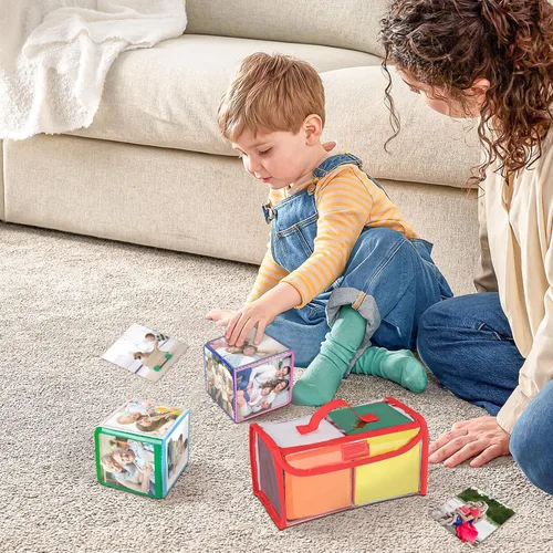 Vista 2 de Dados de juego educativo de bricolaje, cubos de bolsillo para enseñanza (juego de 2)