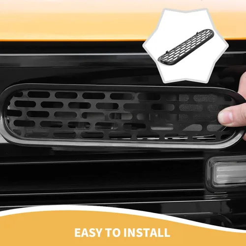 Vista 7 de RAZPOY Para insertos de parrilla de malla Bronco, 6 piezas de cubierta protectora de rejilla frontal con clip compatible con accesorios exteriores