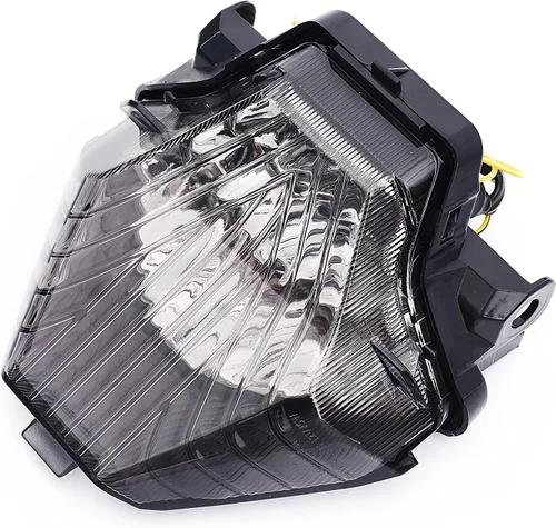 Vista 3 de Luz trasera LED de freno para motocicleta, lente ahumada con señales de giro integradas para Yamaha 2015-2017 FZ07,2008-2020 MT07,2015-2020 YZF R3