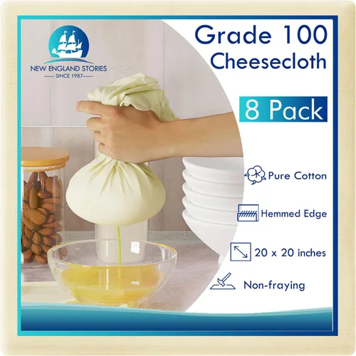 Vista 12 de 2 yardas de paño de queso reutilizable, grado 100, paño de queso para colar artesano, colador de tela de muselina 100% algodón sin blanquear