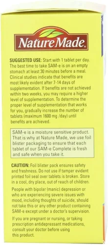 Vista 4 de Nature's Made Sam-e Complete 400 mg 36 comprimidos (paquete de 2)