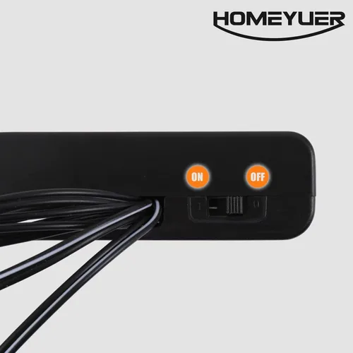 Vista 4 de Caja de fuente de alimentación externa con seis conectores tipo e interruptor de encendido/apagado para varios equipos de CC, como algunos tipos