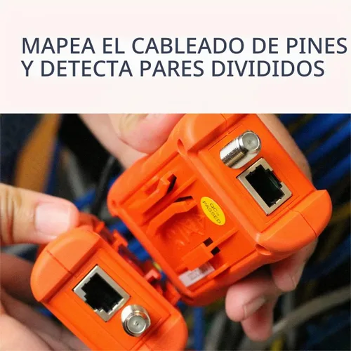Vista 6 de TEMPO Communications PA1594 Probador de cable de red Probador de continuidad de cables LAN y AV Cables coaxiales RJ45, UTP, STP de 8 vías