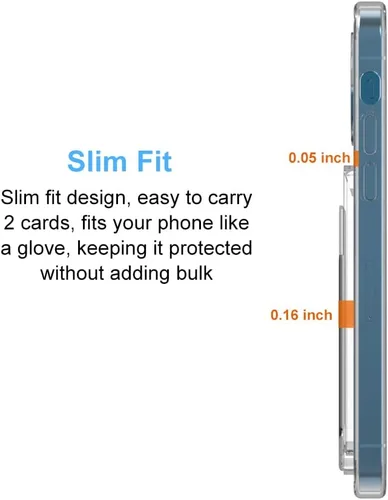 Vista 6 de 【Actualización】 Funda tipo cartera transparente para iPhone 13, antiamarilleo, delgada, parachoques de TPU + funda trasera de policarbonato con 2
