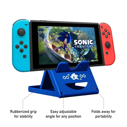Vista 5 de Sonic the Hedgehog Nintendo Switch Case, Gaming On-the-Go Car Kit, Nintendo Switch Controller Grips, Hands-Free Stand, Nintendo Switch Games and