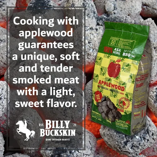 Vista 6 de Billy Buckskin Oak & Applewood - Briquetas de carbón para asar a
