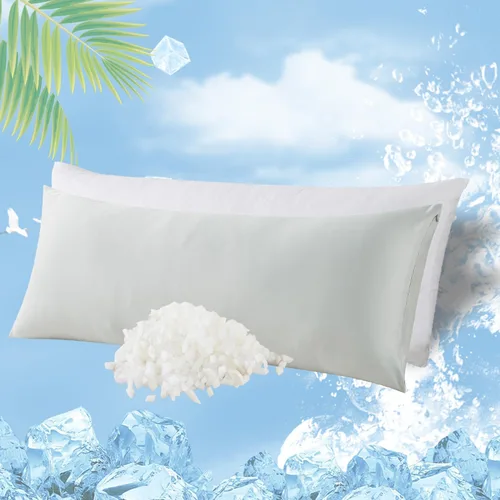 Vista 27 de WhatsBedding Almohada corporal de espuma viscoelástica con funda de algodón transpirable con cremallera, almohada de cuerpo completo para adultos