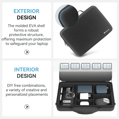 Vista 7 de Smatree - Funda de hombro para portátil Microsoft Surface de 15 pulgadas 7 Negro