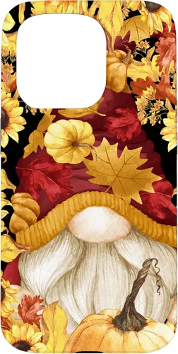 Vista 14 de iPhone 16 Lindos accesorios de otoño otoño con calabaza girasol gnomo caso