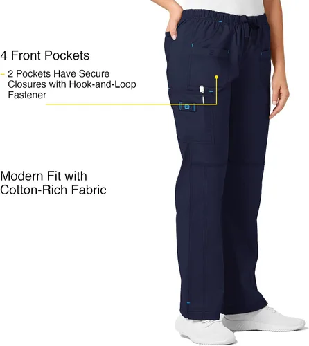 Vista 2 de WonderWink Wonderflex Faith - Pantalón estilo hospitalario para mujer