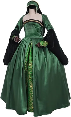 Vista 3 de Disfraz de la reina victoriana Elizabeth Tudor del período Tudor Vestido Anne Boleyn