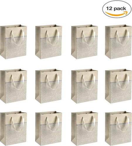 Vista 4 de Hammont Bolsas de regalo de boda para invitados de hotel, bolsa de dama de honor con purpurina brillante, bolsa de recuerdo de fiesta, baby shower