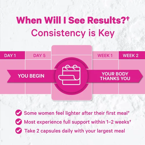 Vista 7 de Pink Stork Paquete de salud muscular e intestinal para mujeres Proteína en polvo a base de plantas de vainilla con fibra, superalimentos y enzimas