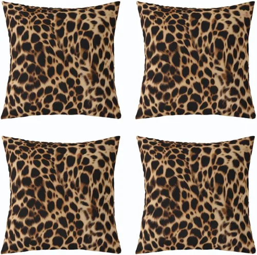 Vista 4 de Feelyou Juego de 2 fundas de almohada de leopardo de 16 x 16 pulgadas, fundas decorativas con estampado de guepardo, decoración del hogar, funda