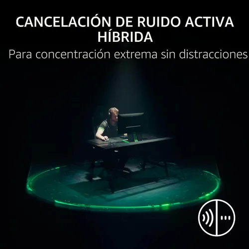 Vista 5 de Razer BlackShark V3 Pro Auriculares inalámbricos ANC Gaming para PC, color Negro