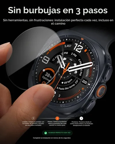 Vista 4 de SPGUARD Paquete de 4 protectores de pantalla para Samsung Galaxy Watch