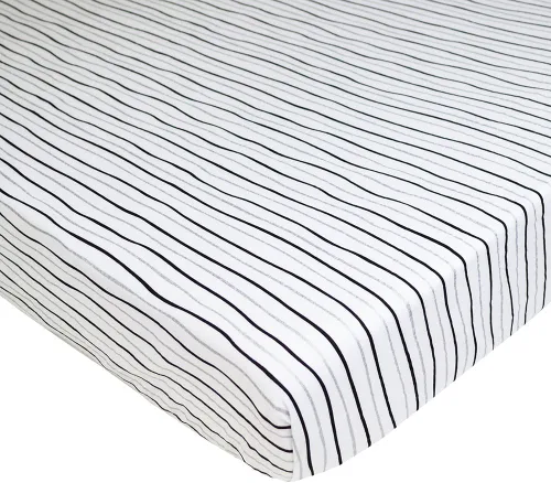 Vista 16 de American Baby Company - Sábana bajera ajustable de tejido de punto suave y transpirable 100% algodón, sábanas de practicuna, Azul