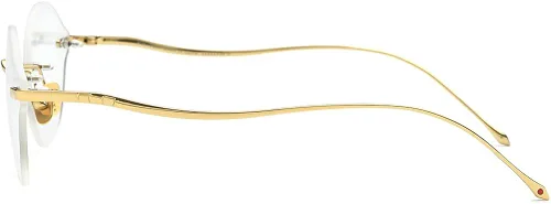 Vista 6 de Marco de gafas de titanio de FONEX, gafas ópticas de miopía redondas para mujer 8509