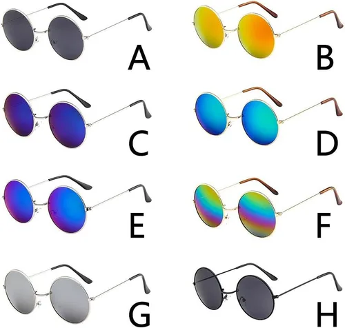 Vista 3 de Stoota - Gafas de sol unisex con marco redondo, diseño retro