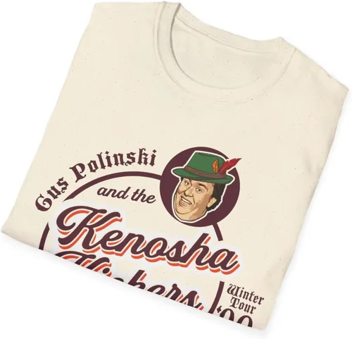 Vista 2 de Camiseta unisex Vintage Band Tour, Home Alone Gus Polinski Kenosha Kickers, regalo para fanáticos de la película de los años 90, camisa retro