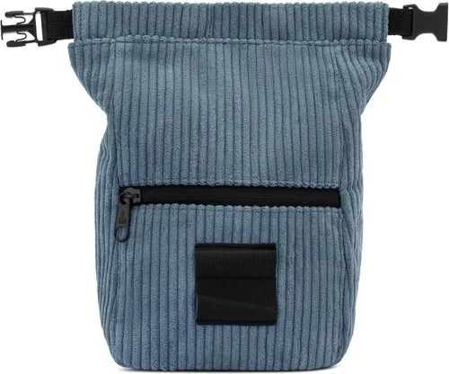 Vista 2 de Cubo boulder de pana retro, bolsa de tiza independiente de gran tamaño para escalada en roca, cierre magnético enrollable, bucles de doble cepillo
