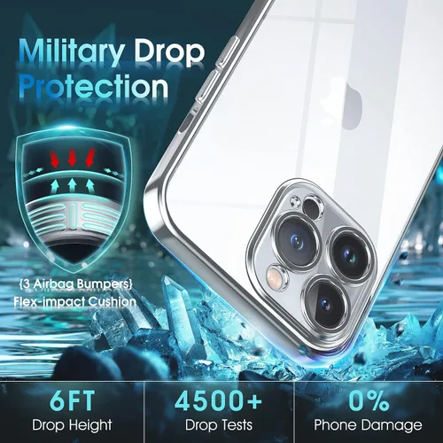 Vista 943 de Supdeal Funda cristalina transparente para iPhone 11, [No se amarillea] [Protección de la cámara] [Probado contra caídas de grado militar] Funda