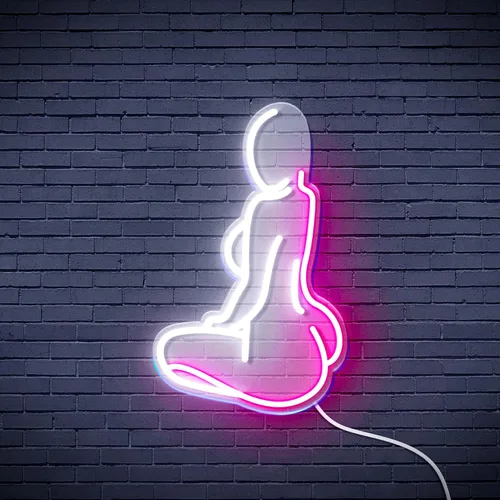 Vista 4 de ADVPRO Señora Back Shape Flex Silicone LED Neon Sign - Azul - st16s32-fnu0267-b