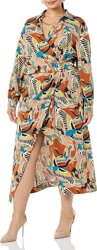 Vista 3 de TEREA Vestido largo cruzado drapeado Raina para mujer