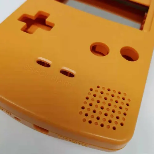 Vista 3 de Cowhilan Replacement IPS Full Housing Shell Case + Screwdrivers Compatible with Gameboy Color GBC IPS Highlight Screen Console, Orange