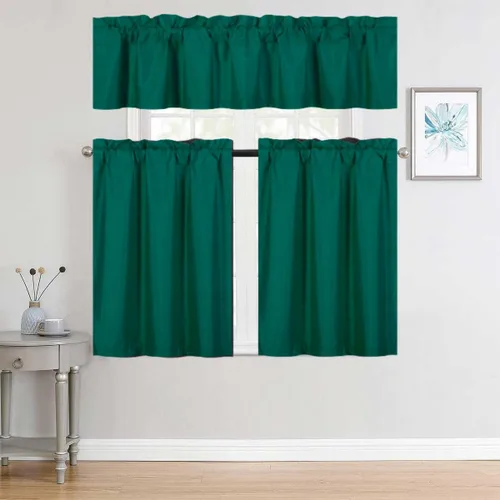 Vista 24 de Versátil juego de 3 piezas con bolsillo para barra, panel de ventana pequeña, con forro de espuma, cortina opaca (K3) (negro)