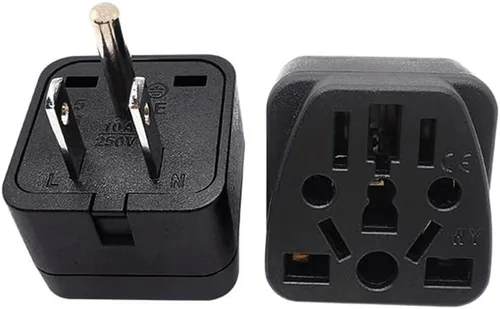 Vista 13 de Toptekits - Paquete de 2 adaptadores universales de enchufe de viaje, tipo B de EE. UU., convertidor de enchufe internacional a Estados Unidos Blanco