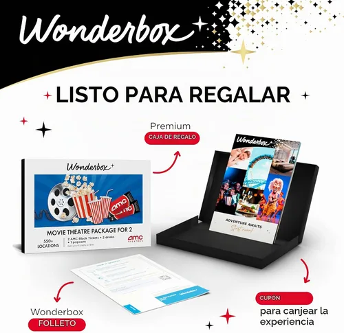 Vista 2 de Wonderbox - Regalo de noche de cine AMC para 2 - 2 entradas, 2 bebidas