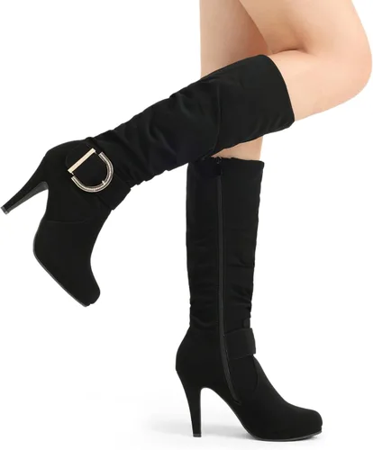 Vista 4 de DREAM PAIRS Botas de mujer de tacón alto y caña alta