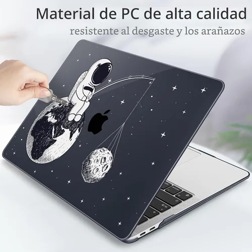 Vista 7 de Tuiklol Para MacBook Air de 13 pulgadas (versión 2021-2018) M1 A2337/A1932/A2179 con pantalla Retina Touch ID, carcasa rígida de plástico y cubierta
