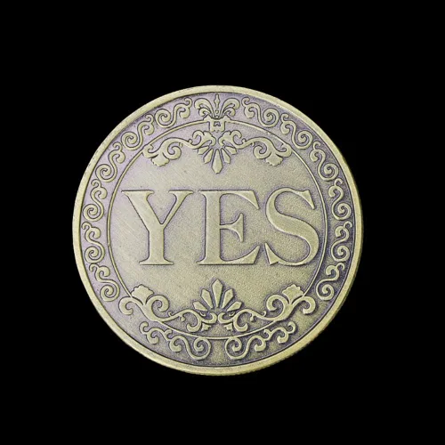 Vista 2 de Glamtune Novedad Sí No Challenge Coin Medallion Collector