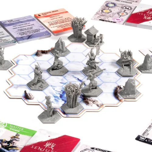 Vista 5 de Senjutsu: Battle for Japan - Juego de duelo samurái con miniaturas y manualidades de mazos, juego de estrategia para niños y adultos, a partir de 14