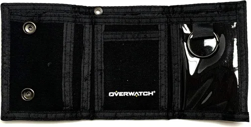 Vista 3 de Overwatch Canvas Tri-Fold Mens Wallet PVC Logo Design - Negro, Negro -, Tri-fold
