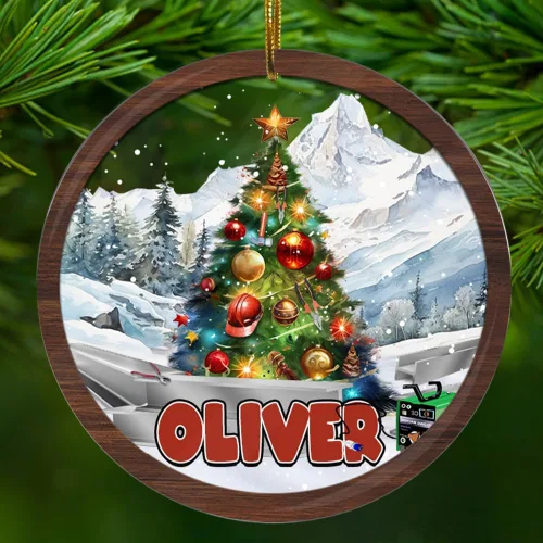 Vista 15 de Adorno personalizado de contador para hombres y mujeres, para colgar en el árbol, artículos de decoración de puerta del hogar, acrílico, 2.90 x 2.90