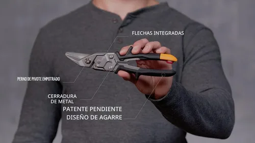 Vista 4 de ToughBuilt - Tijeras de aviación de corte izquierdo, tijeras de metal