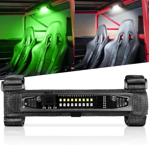 Vista 8 de OFFROADTOWN Luz LED de cúpula universal, montaje en barra enrollable, luces de cúpula UTV, luces de cúpula alimentadas por batería, luz