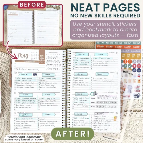 Vista 3 de bloom daily planners Agenda 2027 con plantilla para mujer