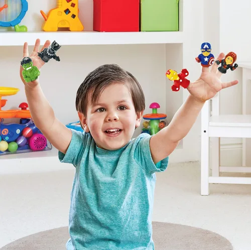 Vista 6 de Marvel Avengers - Juego de juguetes de baño de 10 piezas, juguetes de baño para niños