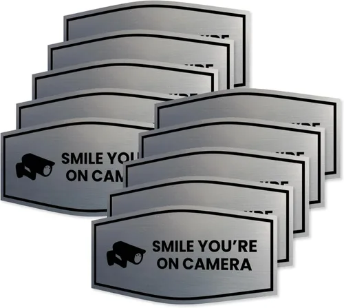 Vista 64 de Fancy Smile You're On Camera Letrero (negro) - Mediano (1 unidad)